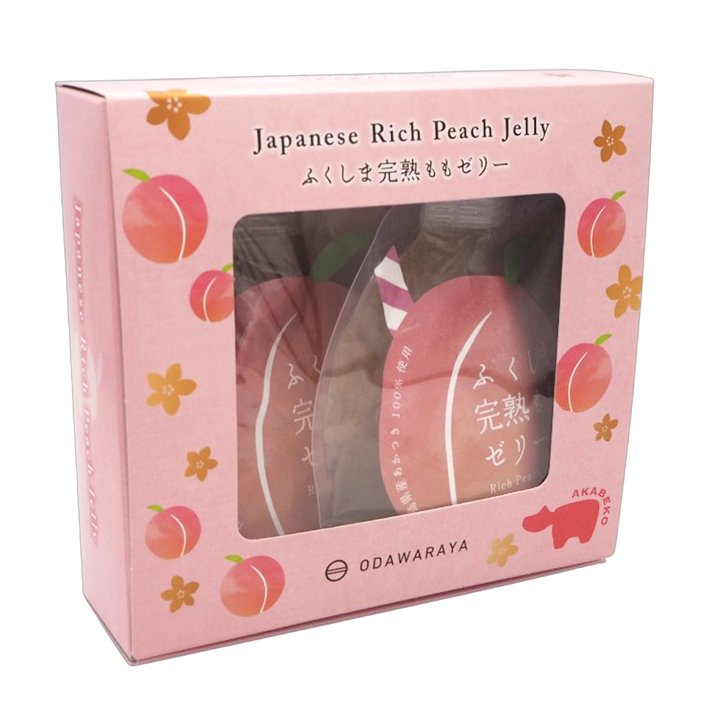 【箱入】福島完熟ももゼリー　180ｇ×２（季節限定3月～9月まで）